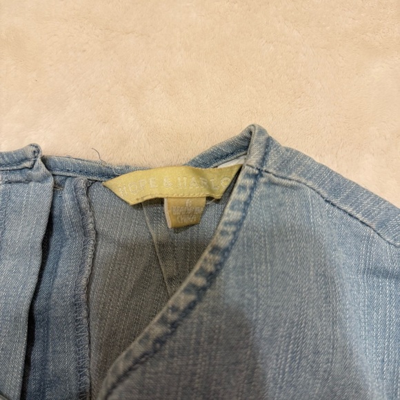 Hope & Harlow Light Blue Denim Dress Size 6 - Picture 2 of 3